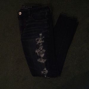 Distressed American Eagle Jeggings